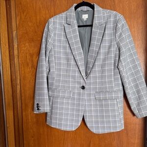 a new day Gray Plaid Blazer